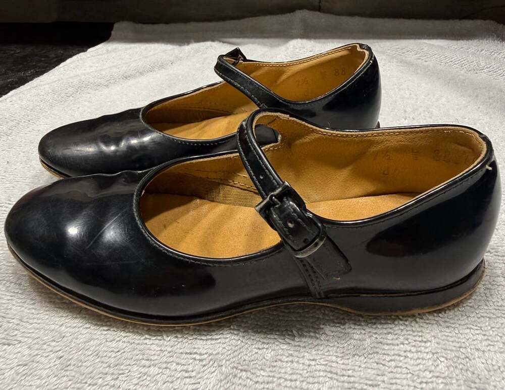Toddletime Mary Jane Shoes Size 7.5 Black Patent